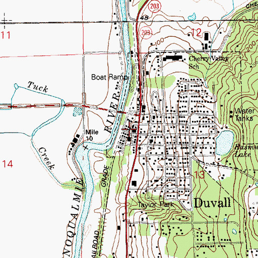 Topographic Map of Duvall, WA