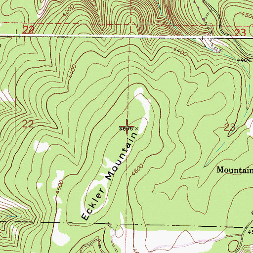 Topographic Map of Eckler Mountain, WA