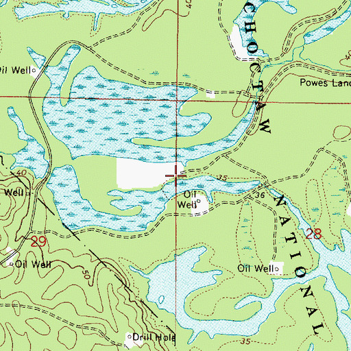 Topographic Map of Turkey Creek Oil Field, AL
