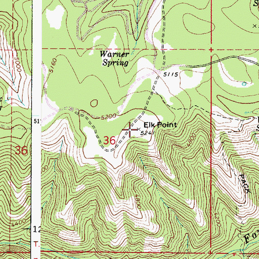 Topographic Map of Elk Point, WA