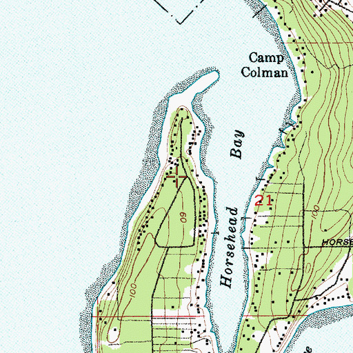 Topographic Map of Forest Beach, WA