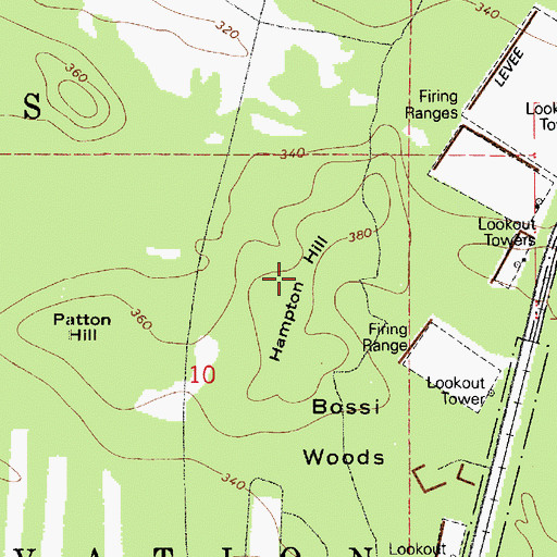 Topographic Map of Hampton Hill, WA