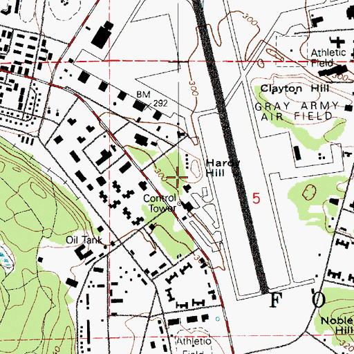 Topographic Map of Hardy Hill, WA