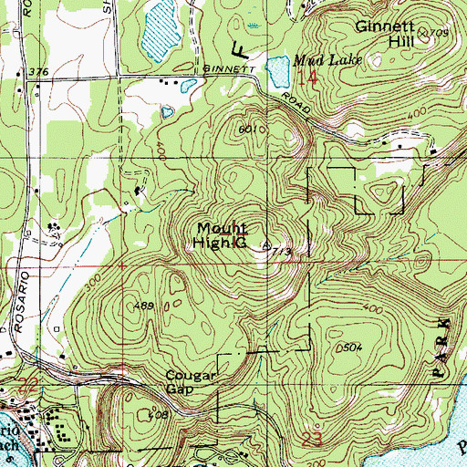 Topographic Map of Mount High-G, WA