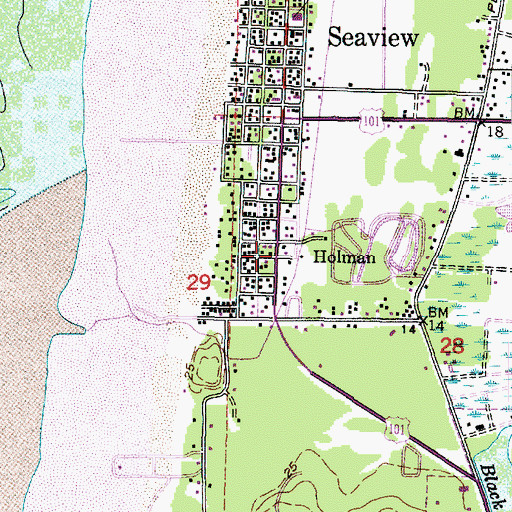Topographic Map of Holman, WA