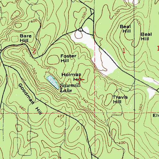Topographic Map of Holman Hill, WA