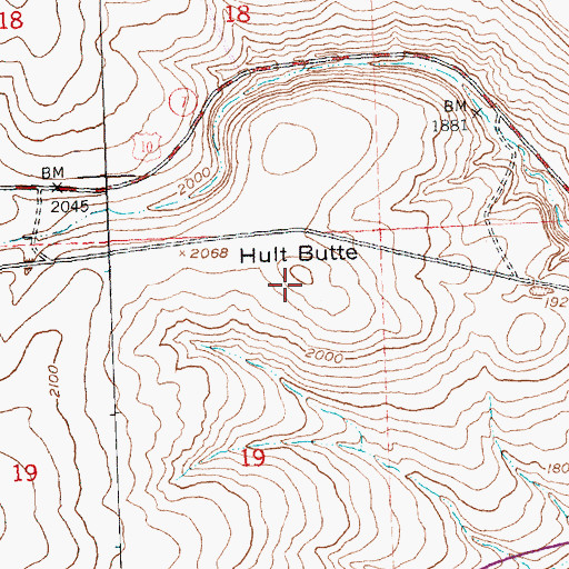 Topographic Map of Hult Butte, WA