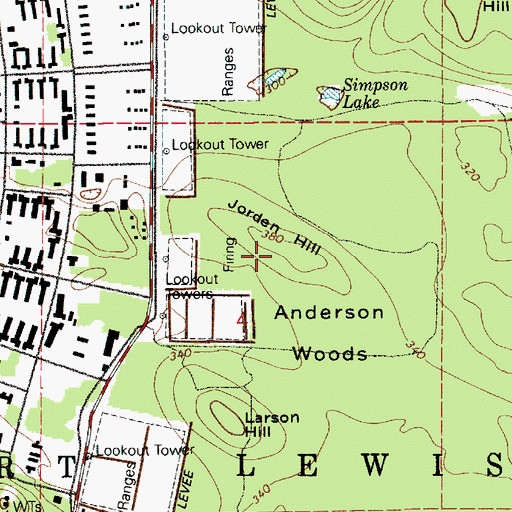 Topographic Map of Jorden Hill, WA