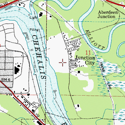 Topographic Map of Junction City, WA