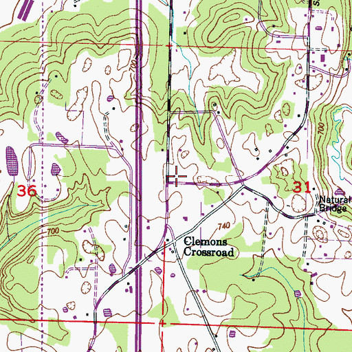 Topographic Map of Mount Olive Church, AL