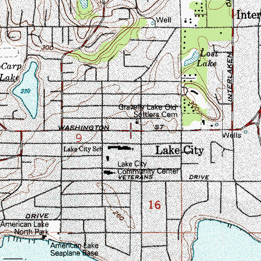 Topographic Map of Lake City, WA