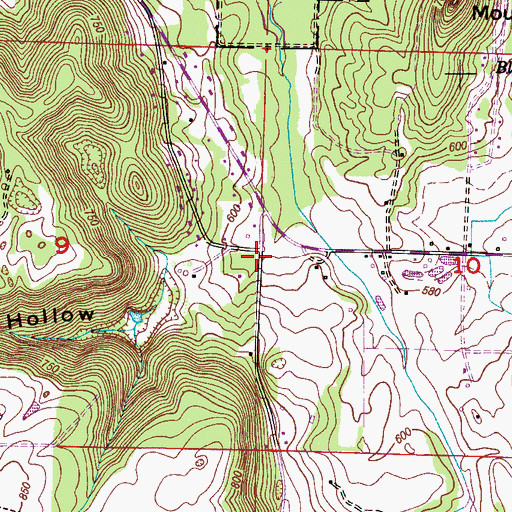 Topographic Map of Pathway Church, AL