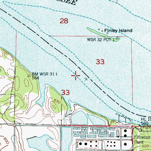 Topographic Map of Pecks Landing (historical), AL