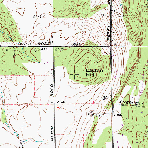 Topographic Map of Layton Hill, WA