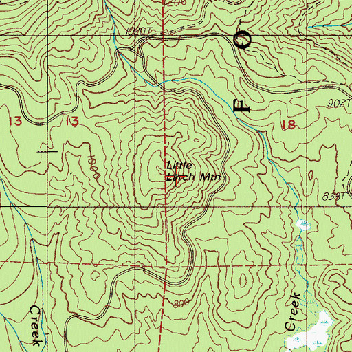 Topographic Map of Little Larch Mountain, WA