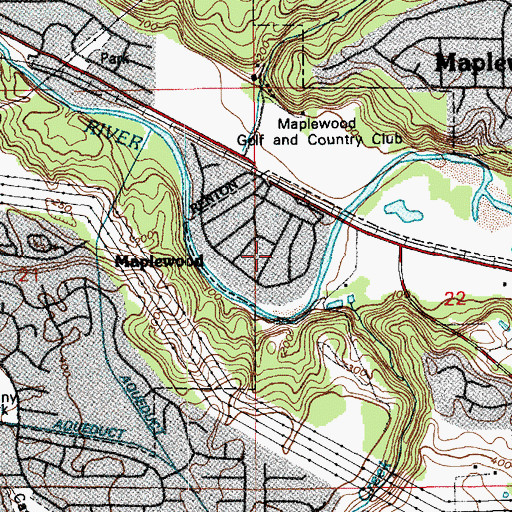 Topographic Map of Maplewood, WA