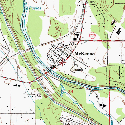 Topographic Map of McKenna, WA
