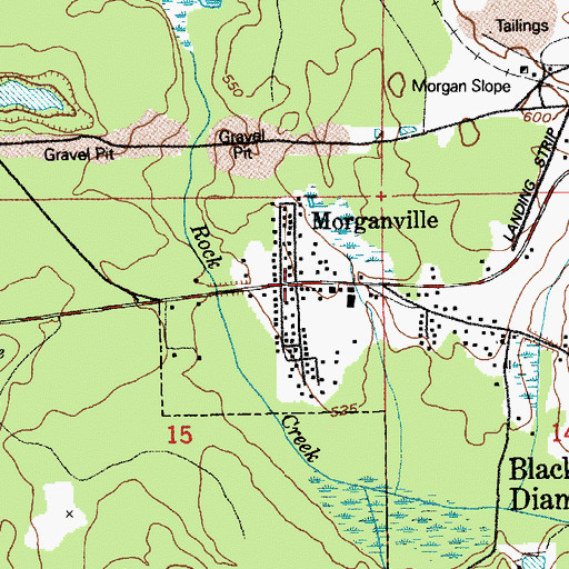 Topographic Map of Morganville, WA