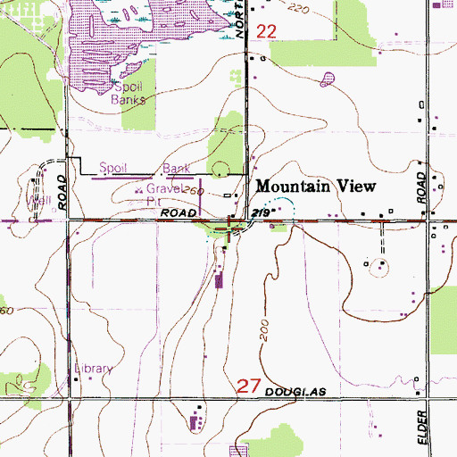 Topographic Map of Mountain View, WA