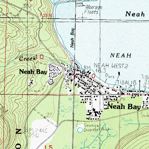 Topographic Map of Neah Bay, WA