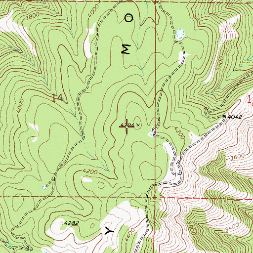 Topographic Map of Newby Mountain, WA