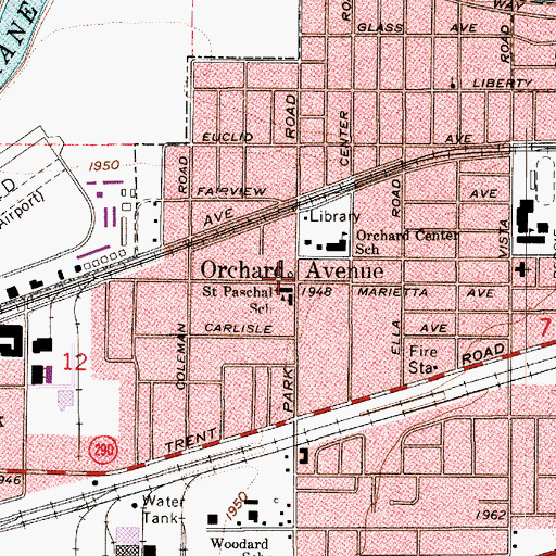 Topographic Map of Orchard Avenue, WA
