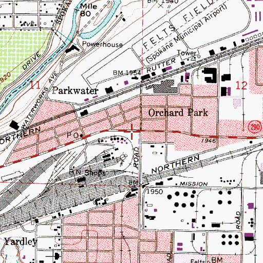 Topographic Map of Orchard Park, WA