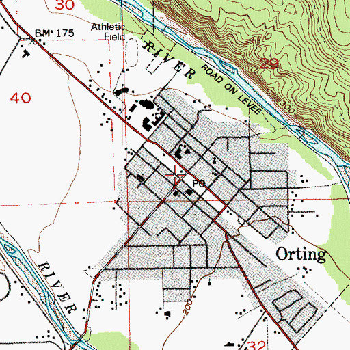 Topographic Map of Orting, WA