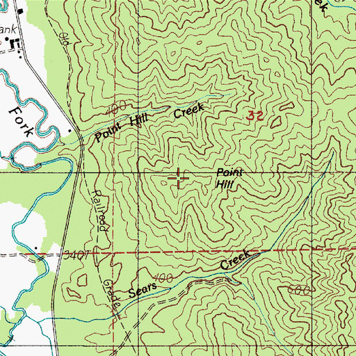 Topographic Map of Point Hill, WA