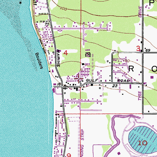 Topographic Map of Point Roberts, WA