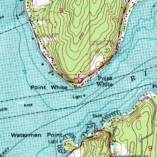 Topographic Map of Point White, WA