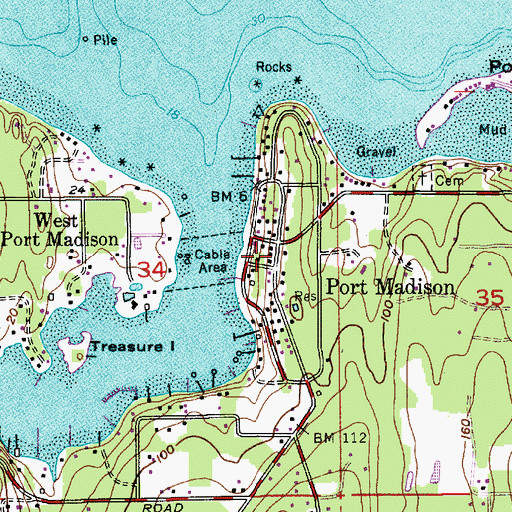 Topographic Map of Port Madison, WA