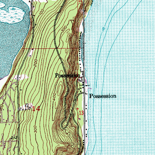 Topographic Map of Possession, WA