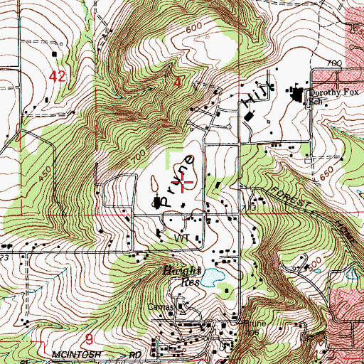 Topographic Map of Prune Hill, WA