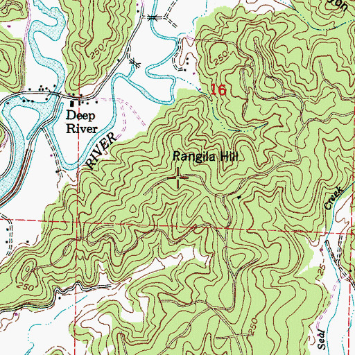 Topographic Map of Rangila Hill, WA