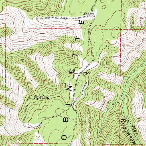 Topographic Map of Robinette Mountain, WA