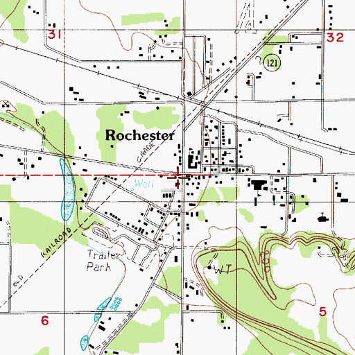 Topographic Map of Rochester, WA