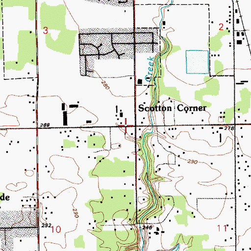 Topographic Map of Scotton Corner, WA