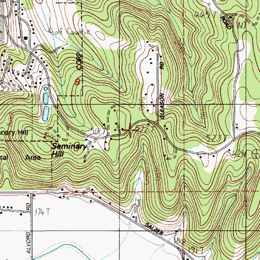 Topographic Map of Seminary Hill, WA