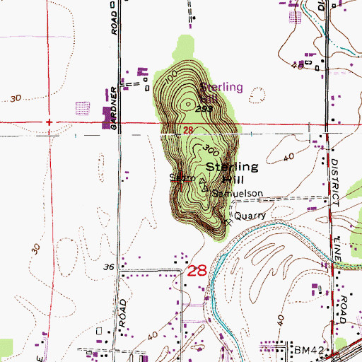 Topographic Map of Sterling Hill, WA