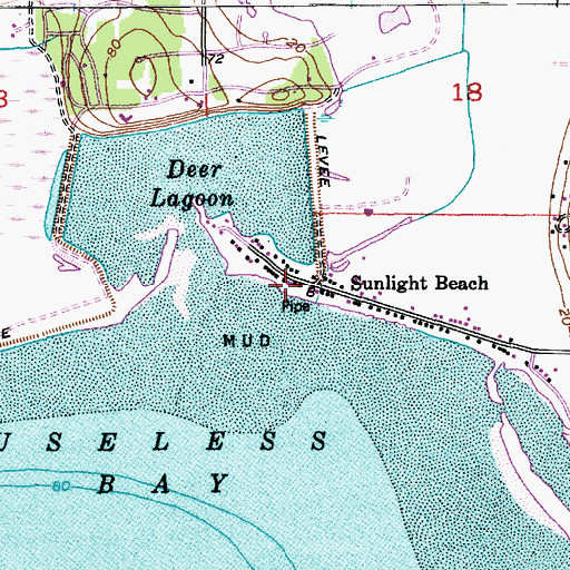 Topographic Map of Sunlight Beach, WA