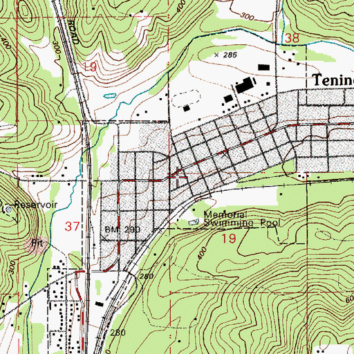 Topographic Map of Tenino, WA
