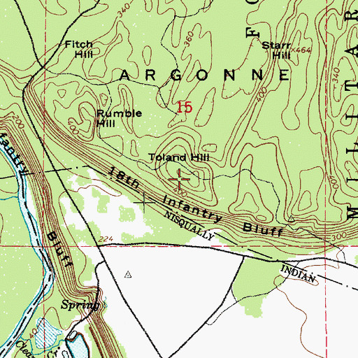 Topographic Map of Toland Hill, WA