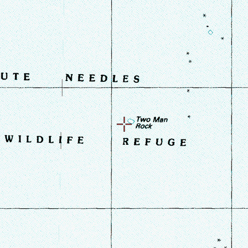 Topographic Map of Two Man Rock, WA