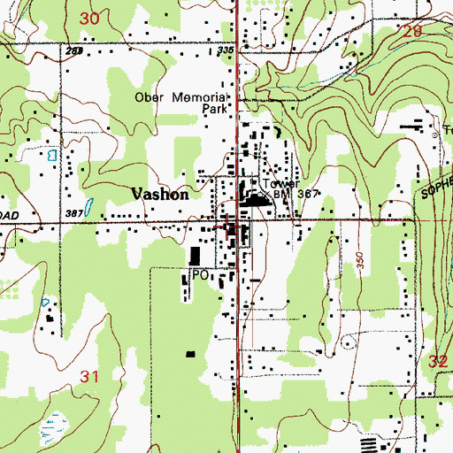 Topographic Map of Vashon, WA