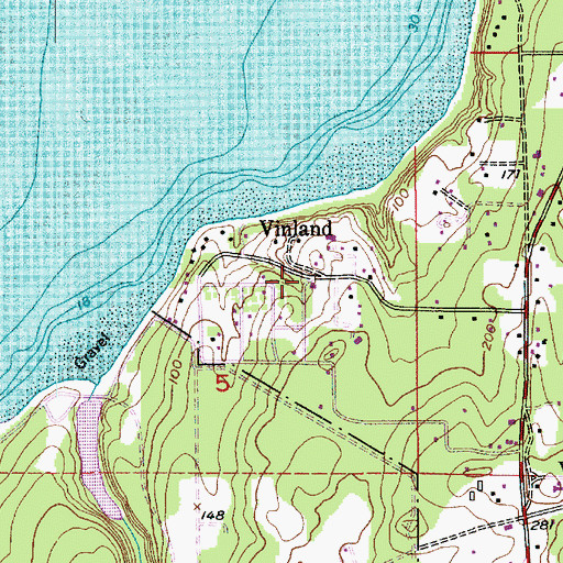 Topographic Map of Vinland, WA