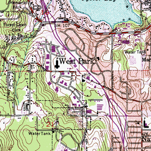 Topographic Map of West Park, WA