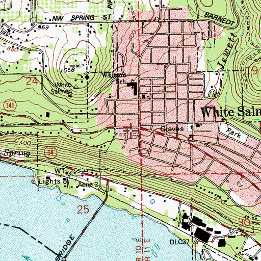 Topographic Map of White Salmon, WA
