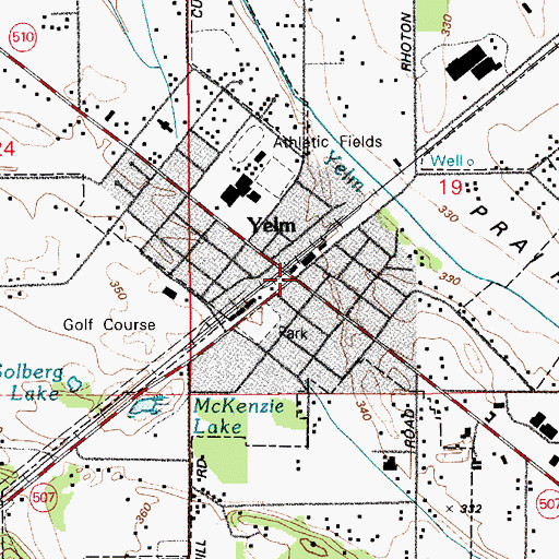 Topographic Map of Yelm, WA