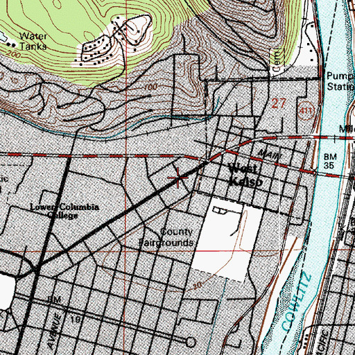 Topographic Map of Park-N-Shop Shopping Center, WA